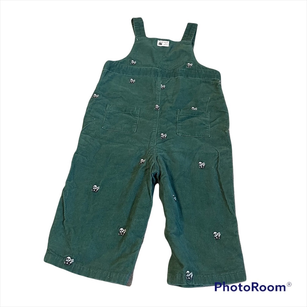 Janie & Jack Panda Corduroy Overalls